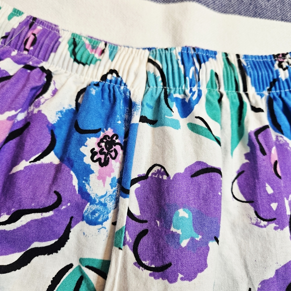 Vintage 80s Mary Quant 100% CottonFloral Printed Shorts Made In UK S/M - Picture 6 of 8